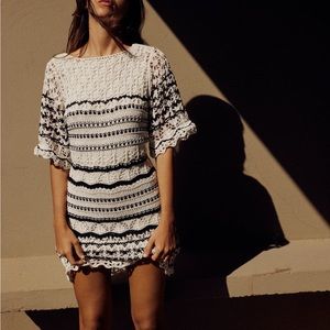 Zara Crochet Knit Mini Dress